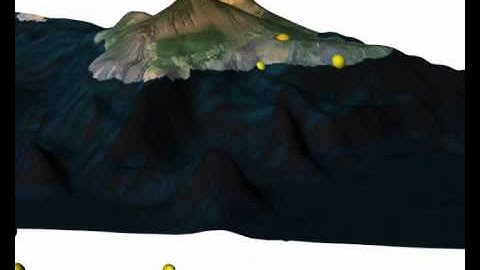 Hawaii (Big Island) Earthquakes 3D plot