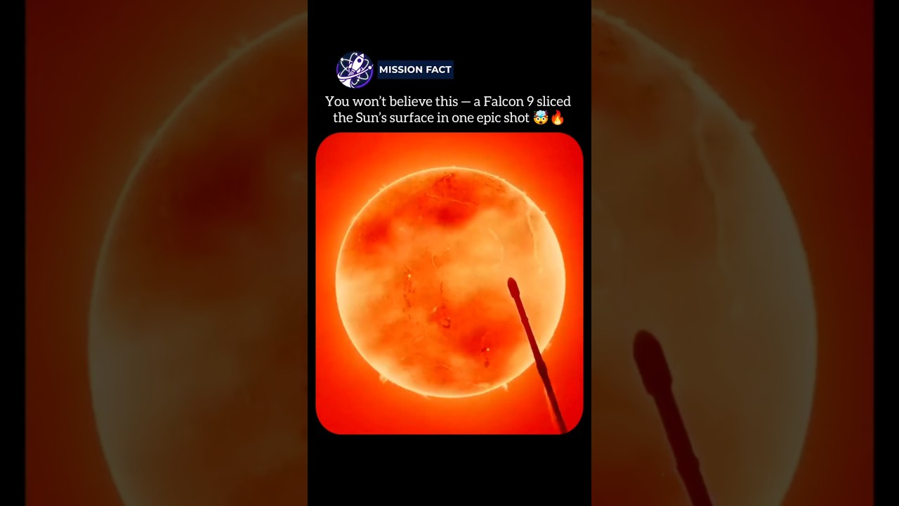 Falcon 9 Flies Across the Sun 🤯☀️🚀 