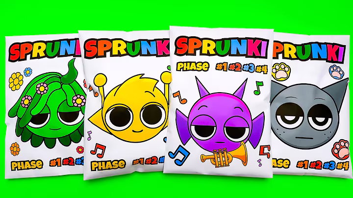 🌈 SPRUNKI Blind Bag Simon Durple Gray Vineria | ASMR Phase 1vs2vs3vs4 squishy