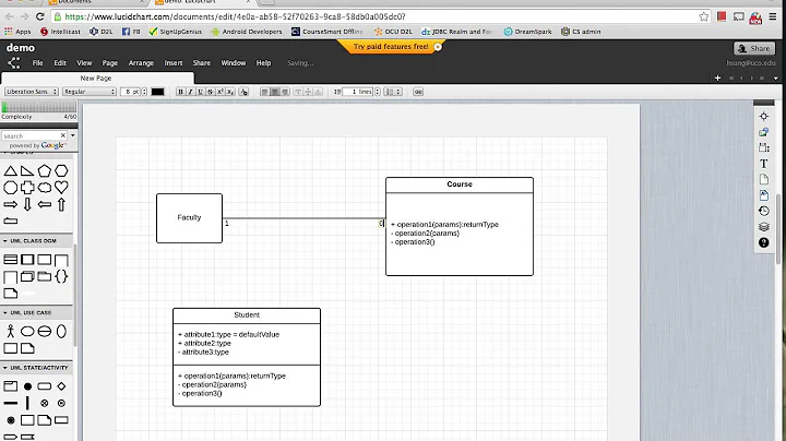 LucidChart to Draw UML Class Diagram