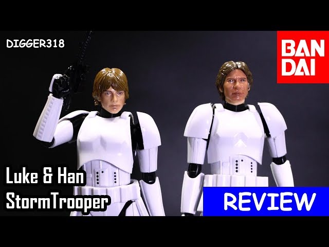 Luke & Han Stormtrooper Bandai Model Kits Toy Review 4K - YouTube