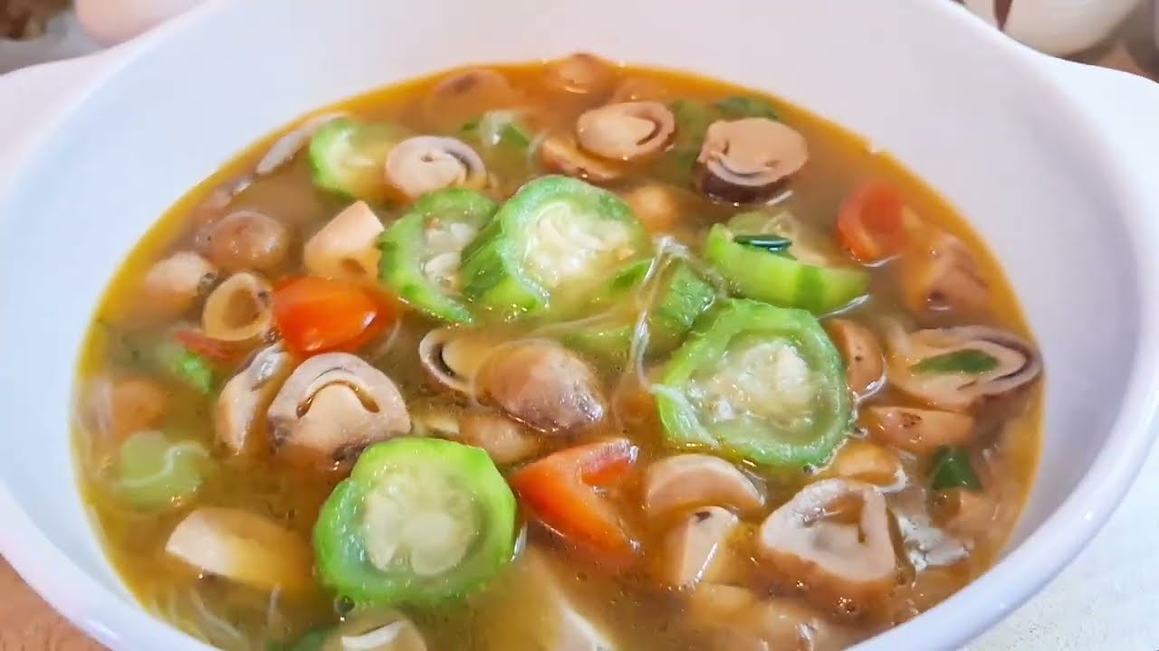 SOP OYONG JAMUR Mushroom Gourd Soup 