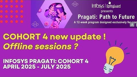 Cohort 4 New MAIL update from Infosys Springboard | Pragati Path to Future cohort 4