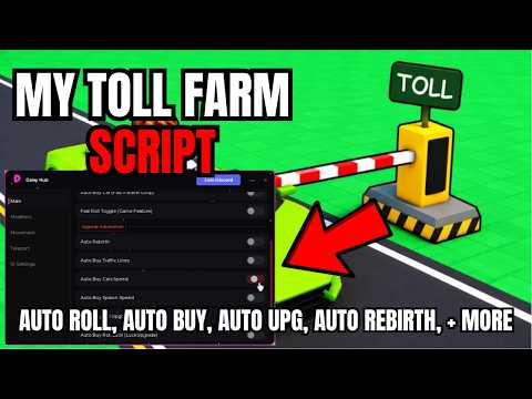 [ NEW ] Roblox My Toll Farm Script | Auto Roll, Auto Buy, Auto Upg, Auto Rebirth, + More