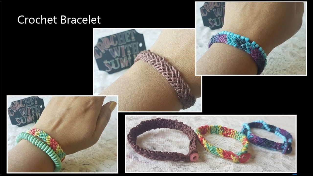 How To Crochet Bracelet Friendship Bracelet YouTube