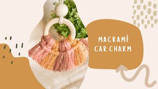 Famous macrame car charm Wealth