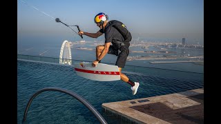 Brian Grubb Drone Wakeskating On Dubai Skyscrapers Infinity Pool And Base Jumping