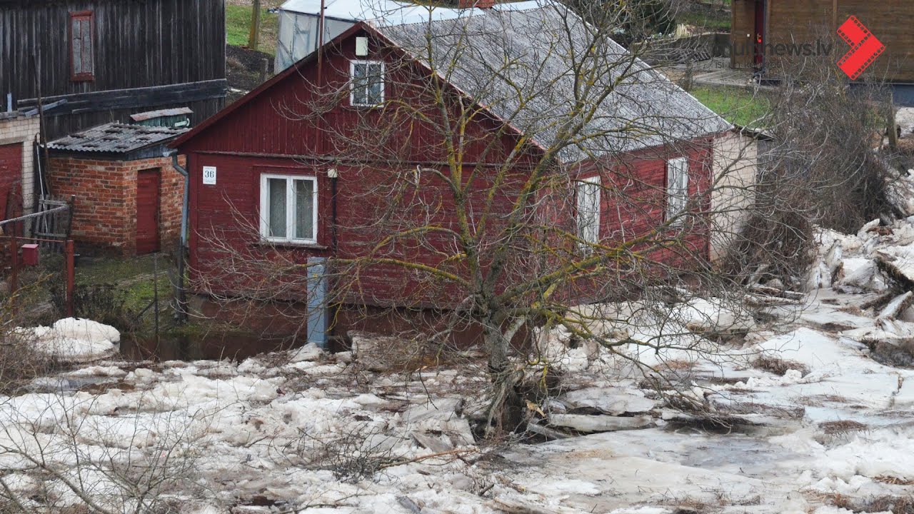 Plūdi Jēkabpilī | Daugavas labais krasts - YouTube