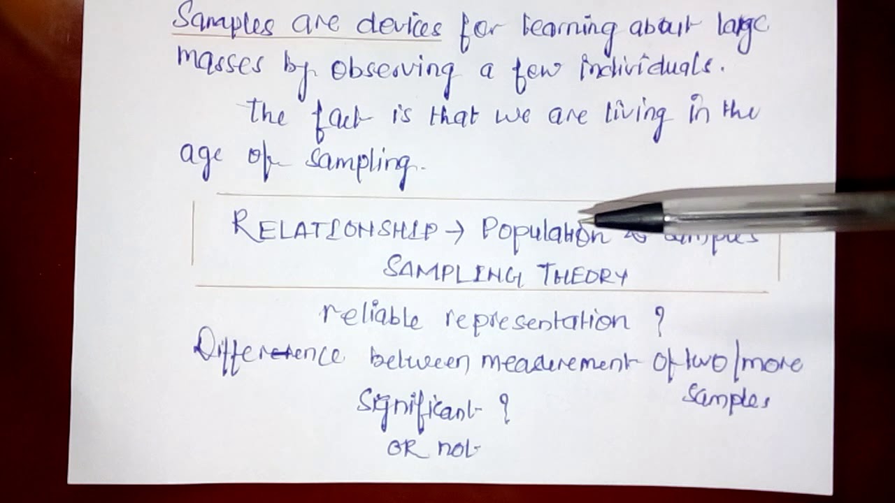 Sampling Theory Statistics YouTube Sampling theory statistics youtube