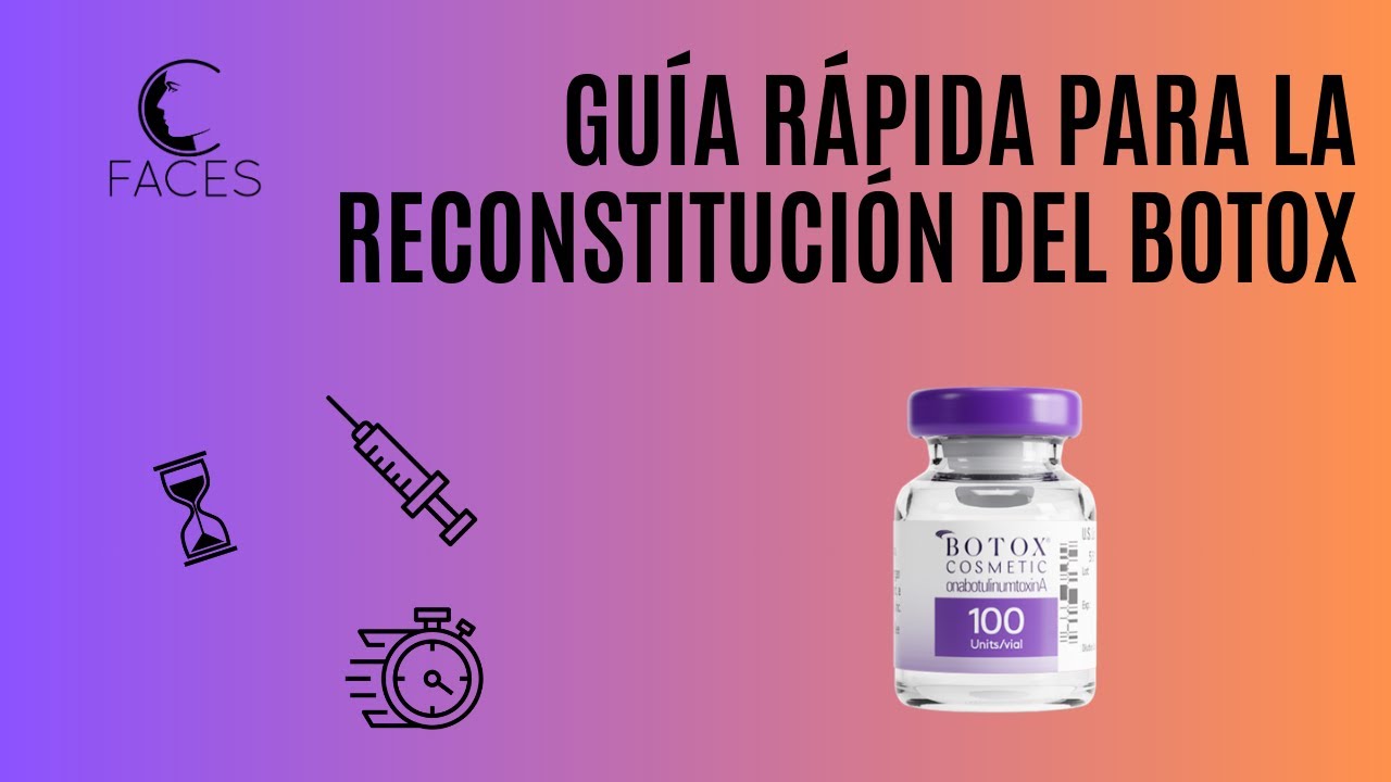 Guía rápida para la reconstitución del Botox