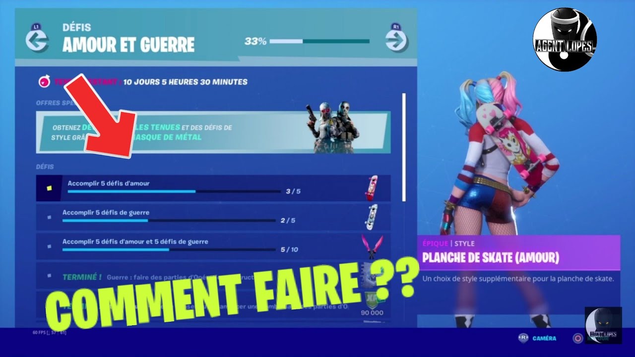 FORTNITE : COMMENT accomplir 5 défis d'amour et guerre, opération