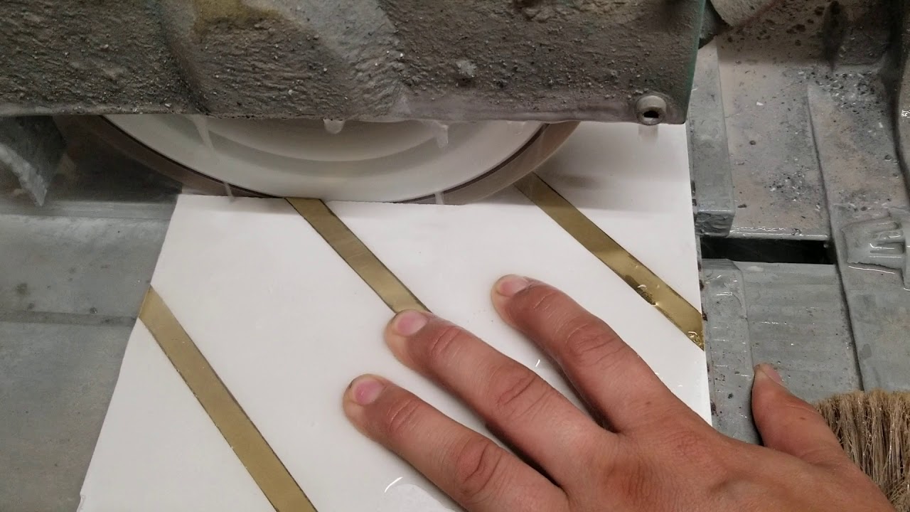 How to Cut Brass Insert Cement Tiles YouTube