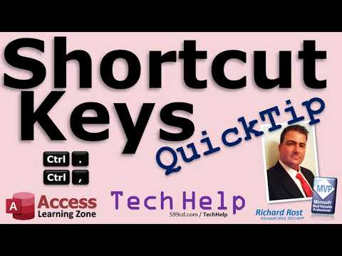 Microsoft Access QuickTip Shortcut Keys Ctrl-Period & Ctrl-Comma Toggle Views in Forms, Reports
