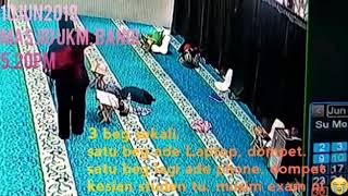 Kes curi beg kat dalam masjid