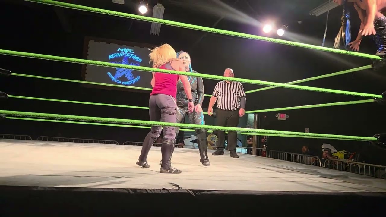 Aleah James vs Zoey Skye vs Abadon for Rising Stars title NYWC first women's show July 12 2025