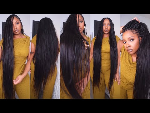 Wrap Braids | Using 30” 28” 26” Straight Human Hair Bundles | Y Wigs