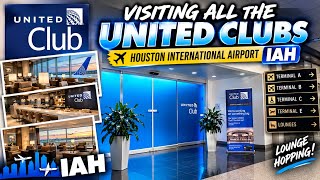 I Visited ALL Of The United Clubs In ONE HOUR At George Bush Intercontinental Airport Houston (IAH)