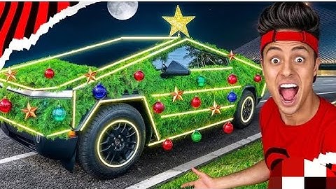TRANSFORMEI MEU CYBERTRUCK EM UMA ÁRVORE DE NATAL