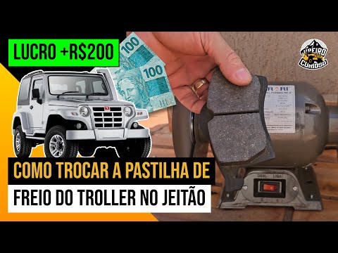 Como trocar a #pastilha de freio a disco do #troller daquele jeito.
