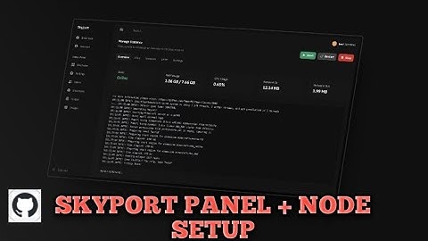 HOW TO INSTALL SKYPORT PANEL+ NODE IN GITHUB