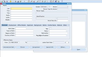 Oracle Apps R12 Training - HRMS Create New Employee in Oracle apps