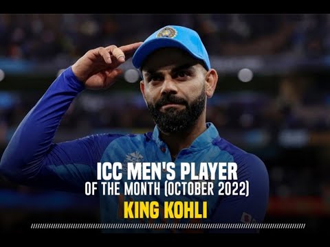 🏏🇮🇳Virat Kohli bags ICC Men's Player of the Month award for October 2022 #viratkohli