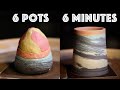 6 pots in 6 minutes  vivid pottery compilation
