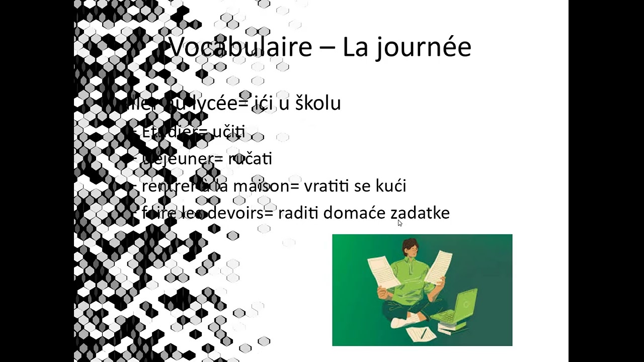 Ma routine quotidienne ( moja svakodnevnica)