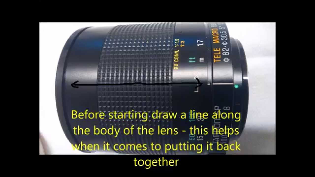 Tamron SP 500mm mirror lens, stripped to clean fungus from mirror