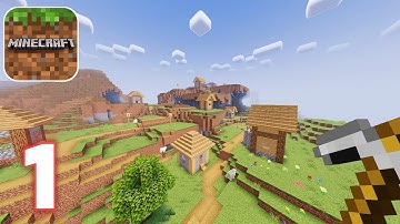 Minecraft [Mobile] Survival Walkthrough PART 1 | First Night | Android (No Commentary) | World 1