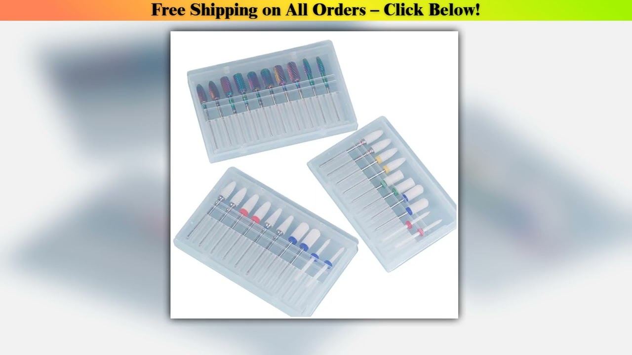 Milling Cutter for Manicure Set 10pcs Nail Drill Bits for Electric Drill Manicure Machine Mill