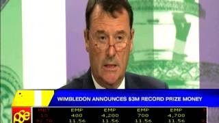 Wimbledon announces $3-M prize money