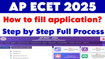 How to fill ap ecet 2025 application form| ap ecet application fee payment process|