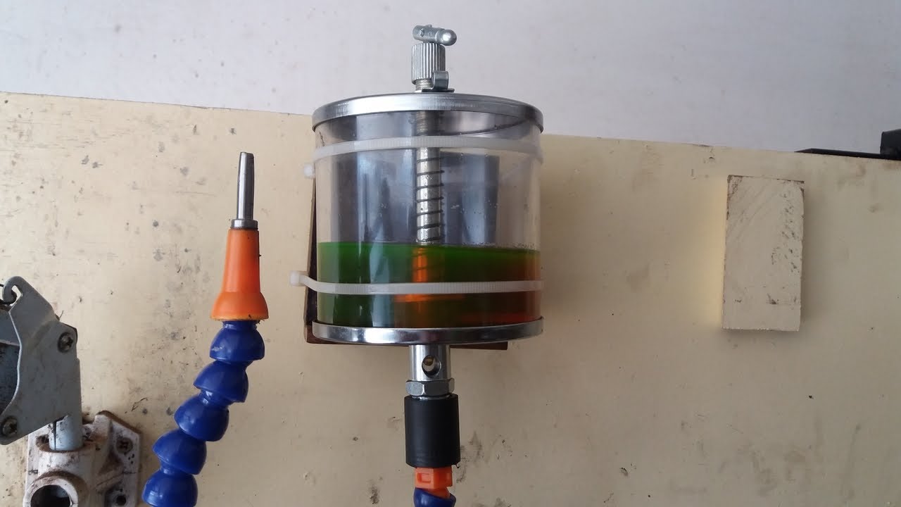 Diy drip feed oiler for cutting fluid gotejador de fluido de corte