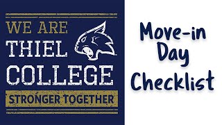 Thiel College Move-in Checklist 2020