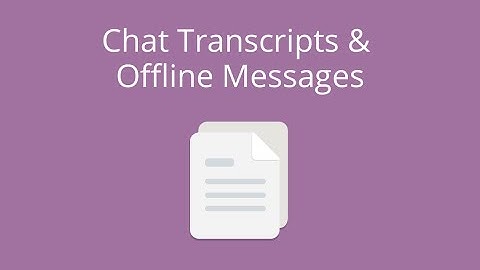 Chat transcript and offline message