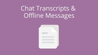 Chat transcript and offline message