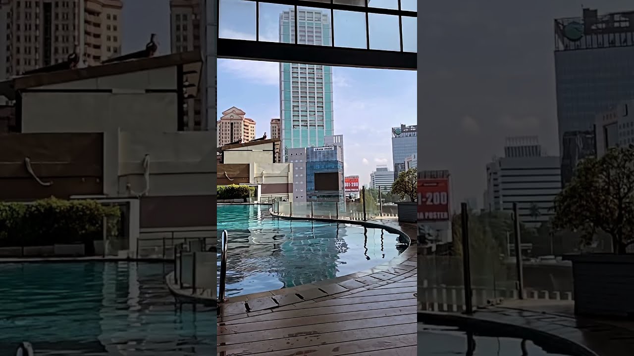 Jakarta View from GP Plaza Swimming Pool🏖️ #gtacinematic #chill #berenang