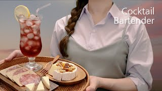 ASMR/SUB 몽글몽글 노을 혼술🍸 칵테일 팝업 바💜 Bartender Roleplay, Cocktail Pop-Up Bar screenshot 5