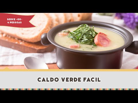 COMO FAZER CALDO VERDE (Receita fácil de Caldo Verde, sopa para o inverno) - Receitas de Minuto #264