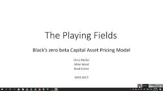 Black's zero beta CAPM - SAFA 2017