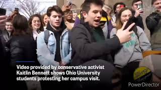‘GUN GIRL' Kaitlin Bennett Draws Large Student Protest At Ohio University (Feb, 19, 2020) - (7/24)