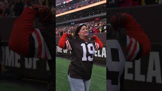 An extra special guitar smash, as Bryce Dunlap's mother, Kimberly, served as our Dawg Pound Captain