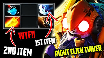 WTF !! First Item Manta And Radiance Tinker No Blink Dagger - Right Click Build Tinker By Bulldog