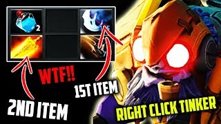WTF !! First Item Manta And Radiance Tinker No Blink Dagger - Right Click Build Tinker By Bulldog