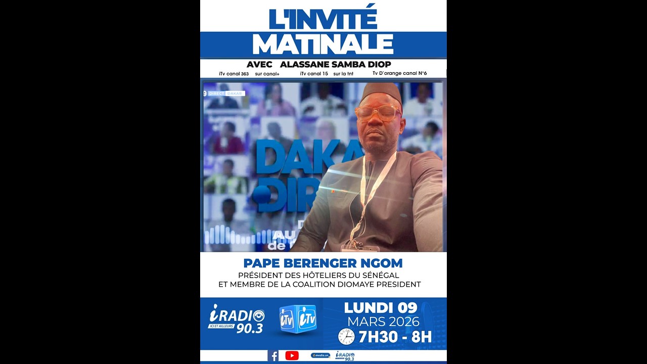 🛑  |DIRECT| INVITE DE LA MATINALE DU 09 MARS 2026 AVEC ALASSANE SAMBA DIOP ET PAPE BERENGER NGOM