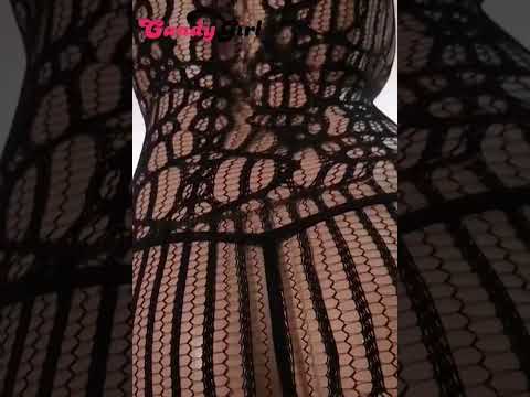 Оригинальное ажурное платье со стрингами Candy Girl - Kaytee - чёрное