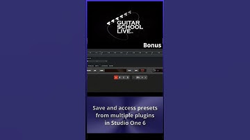 Save and access presets from multiple plugins in Studio One 6