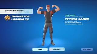 how to get the Typical Gamer skin for free
