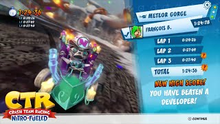 Crash Team Racing Nitro Fueled: Developer Time Trial - Meteor Gorge
